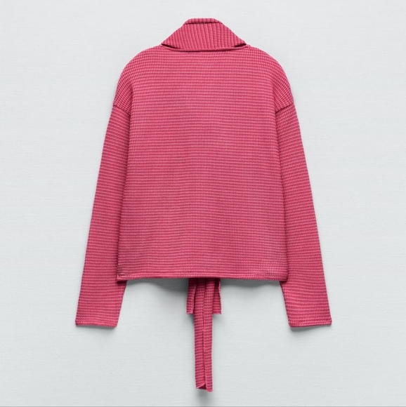 ZARA LIMITED EDITION STRIPED SWEATSHIRT WITH SCARF - Picture 4 of 5